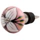 White And Green Flower Leaf Ceramic Wine Stopper